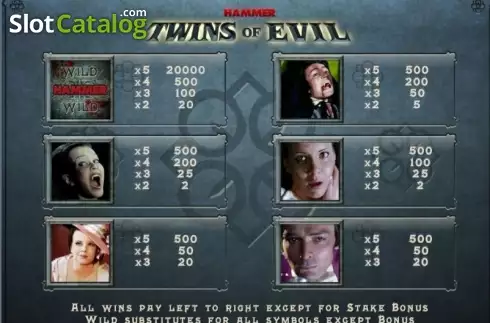 Скрин4. Twins of Evil слот