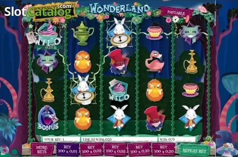 Скрин3. Wonderland (Gamesys) слот