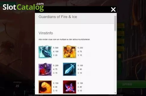 Скрин5. Guardians of Fire and Ice (Gamesys) слот