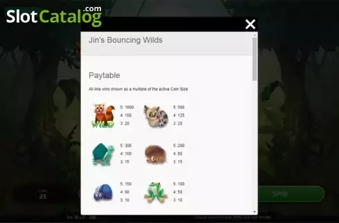 Скрин7. Jin's Bouncing Wilds слот