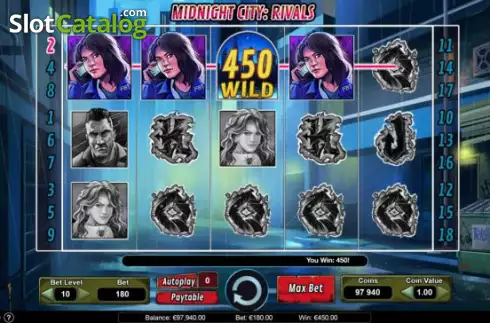 Скрин3. Midnight City: Rivals слот