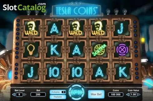Скрин2. Tesla Coins слот