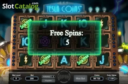 Скрин5. Tesla Coins слот