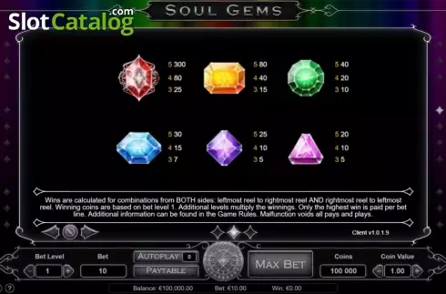 Скрин8. Soul Gems слот