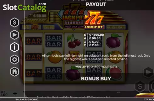 Скрин8. 777 Jackpot Diamond слот