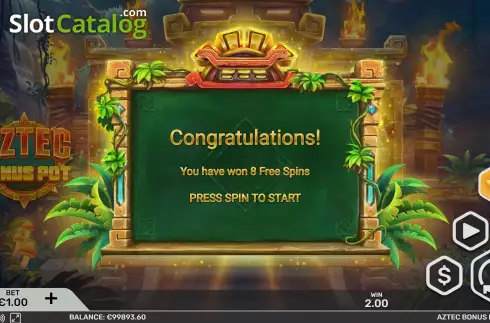 Скрин8. Aztec Bonus Pot слот