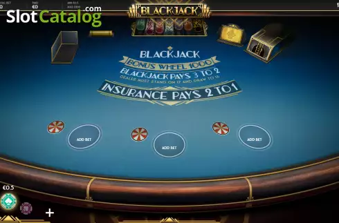 Скрин2. Blackjack Bonus Wheel 1000 слот