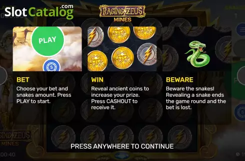 Скрин2. Raging Zeus Mines слот