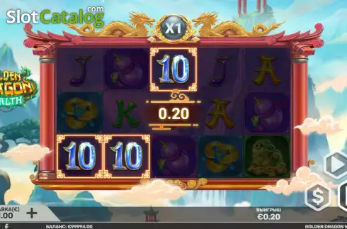 Скрин3. Golden Dragon Wealth слот