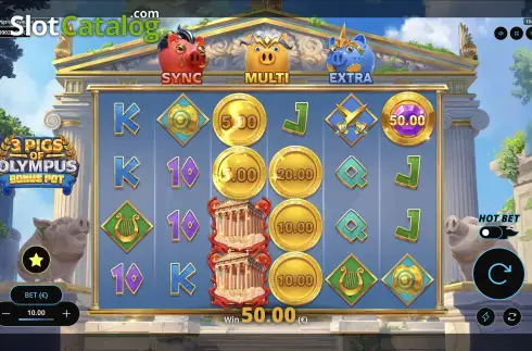 Скрин5. 3 Pigs of Olympus Bonus Pot слот