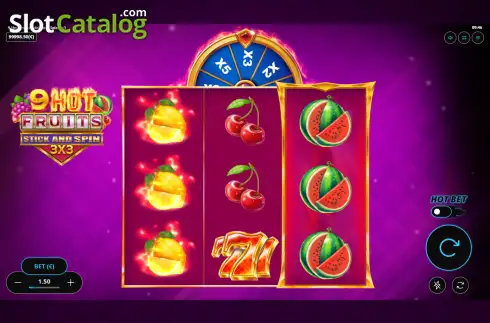 Скрин2. 9 Hot Fruits Stick and Spin 3x3 слот