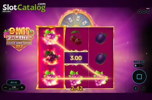 Скрин3. 9 Hot Fruits Stick and Spin 3x3 слот