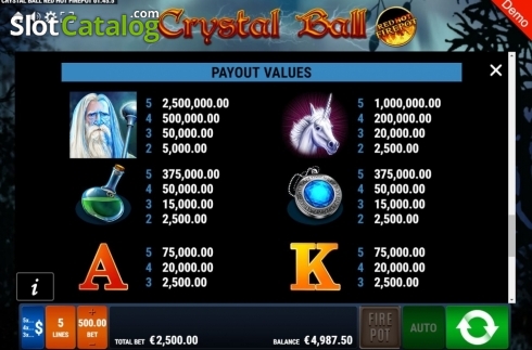 Скрин9. Crystal Ball RHFP слот