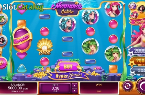 Скрин2. Mermaids Galore слот