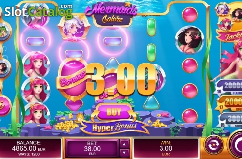 Скрин3. Mermaids Galore слот