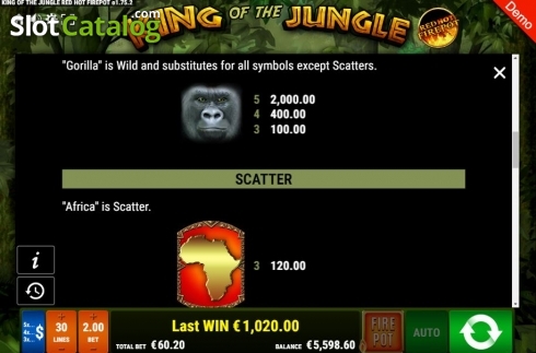Скрин7. King of the Jungle RHFP слот