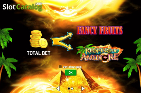 Скрин2. Fancy Fruits Respins Of Amun-Re слот