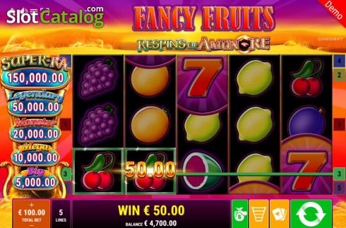 Скрин4. Fancy Fruits Respins Of Amun-Re слот
