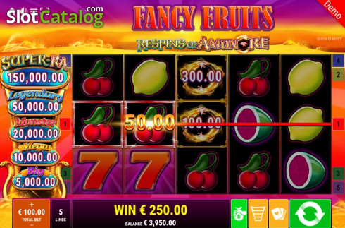 Скрин5. Fancy Fruits Respins Of Amun-Re слот