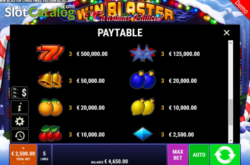 Скрин8. Win Blaster Christmas Edition слот