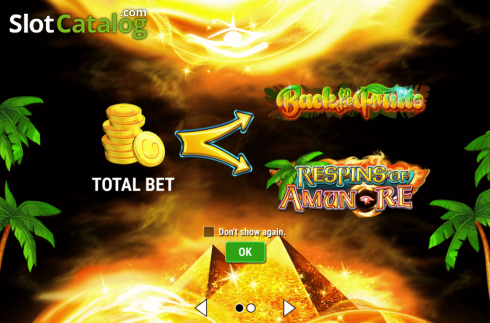 Скрин3. Back to the Fruits Respins of Amun-Re слот