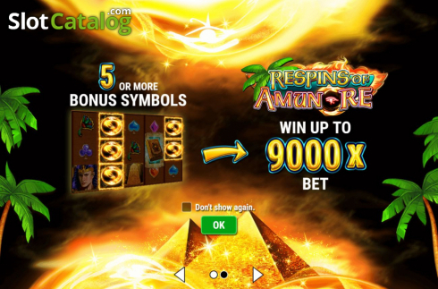 Скрин2. Ramses Book Respins of Amun-Re слот