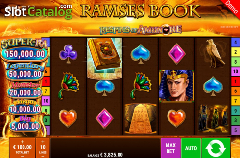 Скрин3. Ramses Book Respins of Amun-Re слот