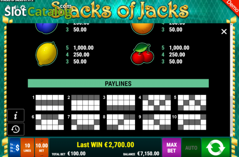 Скрин8. Stacks of Jacks слот
