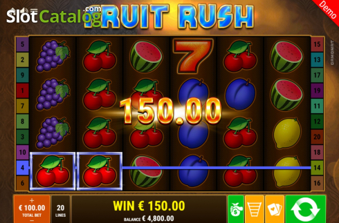 Скрин3. Fruit Rush (Gamomat) слот