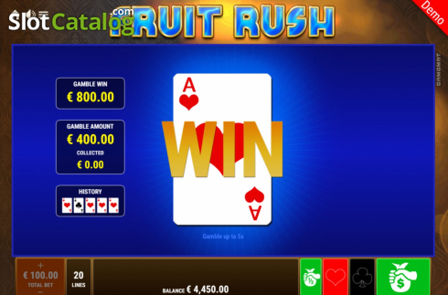 Скрин5. Fruit Rush (Gamomat) слот
