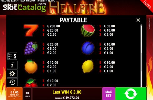 Скрин7. Hellfire слот