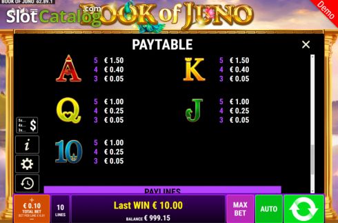 Скрин9. Book of Juno слот
