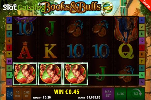 Скрин4. Books and Bulls Double Rush слот