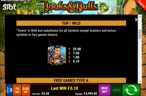 Скрин7. Books and Bulls Double Rush слот