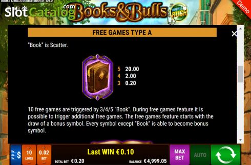 Скрин9. Books and Bulls Double Rush слот
