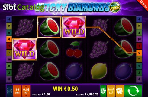 Скрин4. Sticky Diamonds Double Rush слот