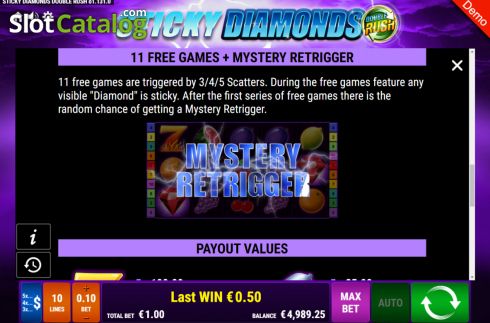 Скрин6. Sticky Diamonds Double Rush слот