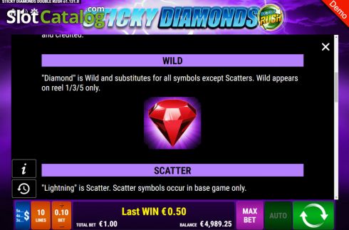Скрин9. Sticky Diamonds Double Rush слот