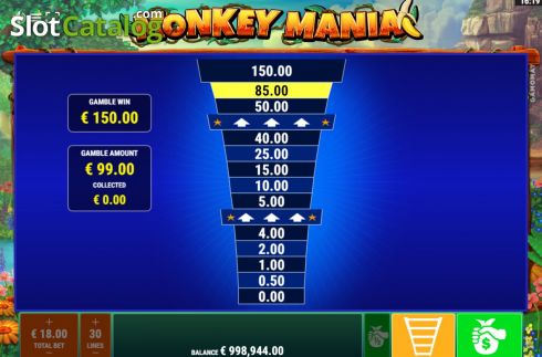 Скрин6. Monkey Mania (Gamomat) слот