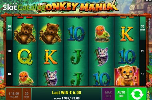 Скрин2. Monkey Mania (Gamomat) слот