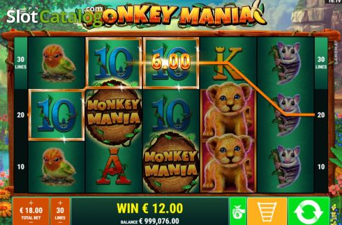 Скрин4. Monkey Mania (Gamomat) слот