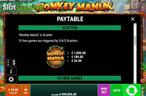 Скрин8. Monkey Mania (Gamomat) слот