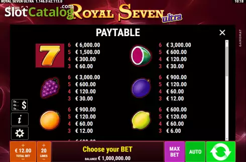 Скрин6. Royal Seven Ultra слот