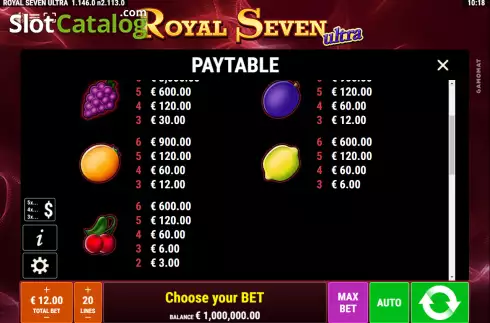 Скрин7. Royal Seven Ultra слот