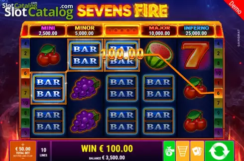 Скрин3. Sevens Fire слот