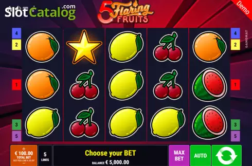 Скрин2. 5 Flaring Fruits слот