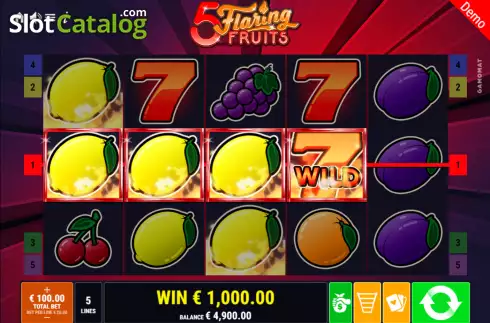 Скрин3. 5 Flaring Fruits слот