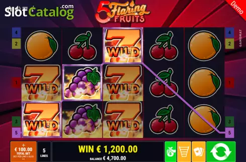 Скрин4. 5 Flaring Fruits слот