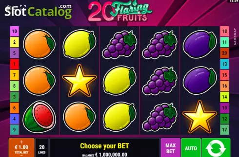 Скрин2. 20 Flaring Fruits слот
