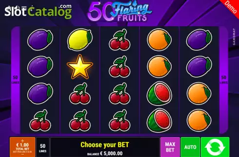 Скрин2. 50 Flaring Fruits слот